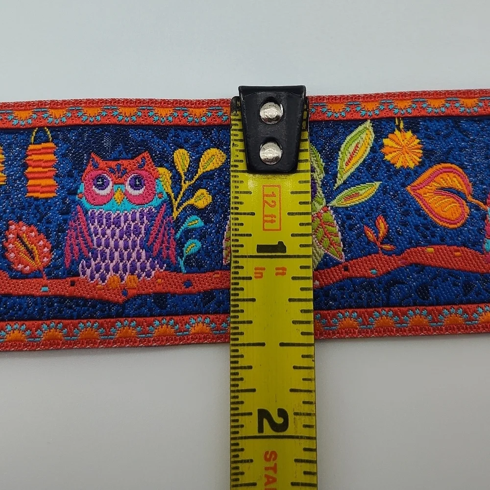 RENAISSANCE Odile Bailloeul Owl Jacquard Ribbon 1.5” 2+ Yards RARE OOP